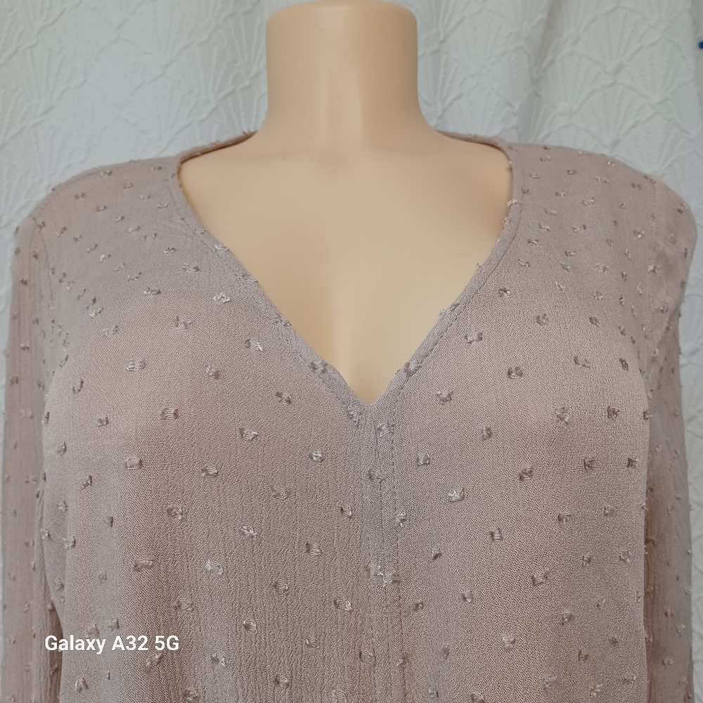 Entro Women's Blouse - Light Pink Tie-Front Size M - Picture 7 of 16